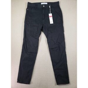 Supply Jeans Mens 32 Black Denim Stretch Mid-Rise Slash Pockets Regular Fit
